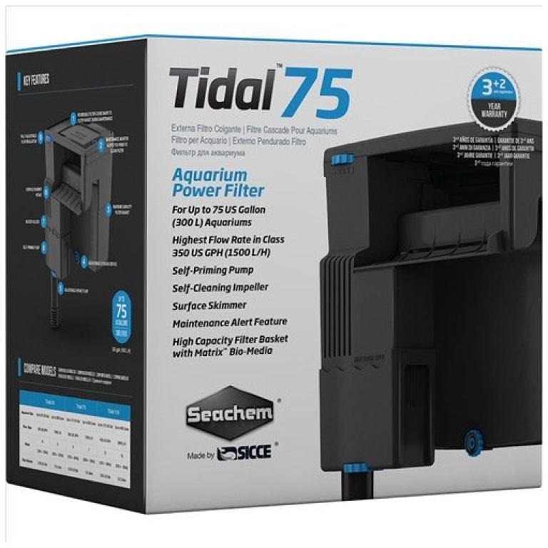 Seachem Tidal 75 Hang on Filter -1500lph